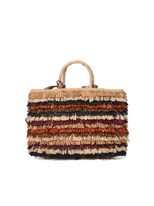 Borsa Keisha Large in rafia Multiland AFAR | KEISHA LMULTILAND